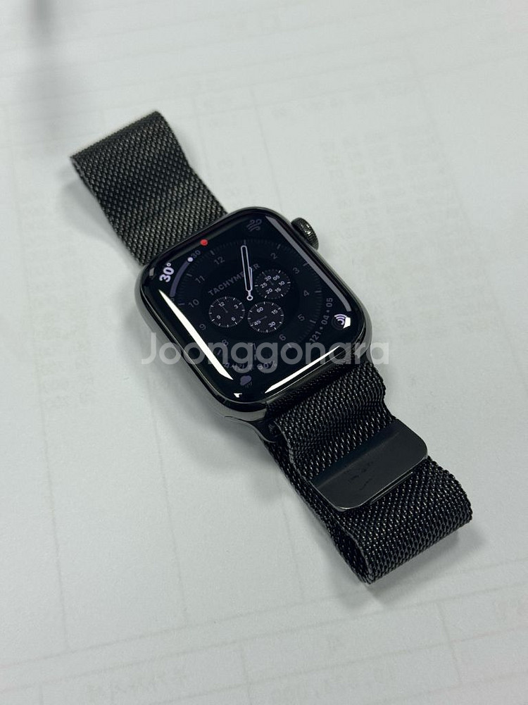 애플워치 7 스테인리스 41mm 그라파이트--0