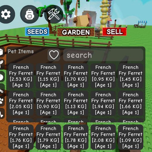 그로우 어 가든 최저가 프렌치 프라이 페럿 1만원 ㅍㅍ