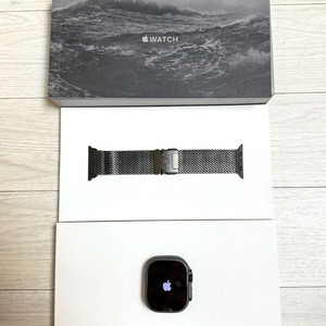 애플워치 울트라2 블랙+정품 밀레니즈 루프 M. A급