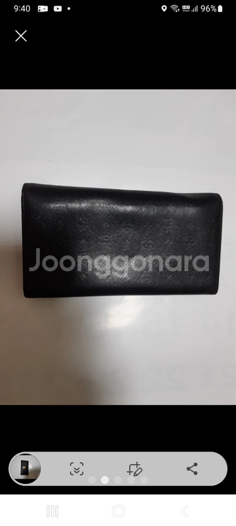 여성 지갑 ( 가죽 검정 장지갑 )--1