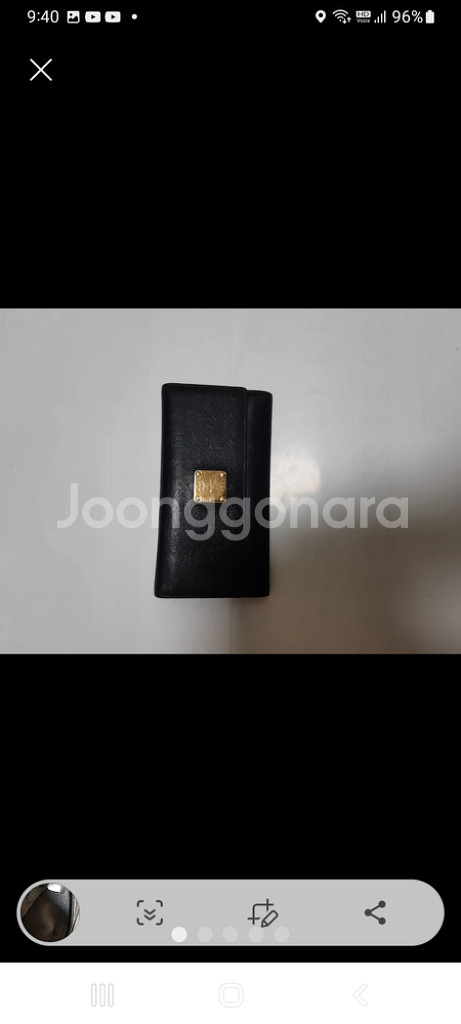 여성 지갑 ( 가죽 검정 장지갑 )--5