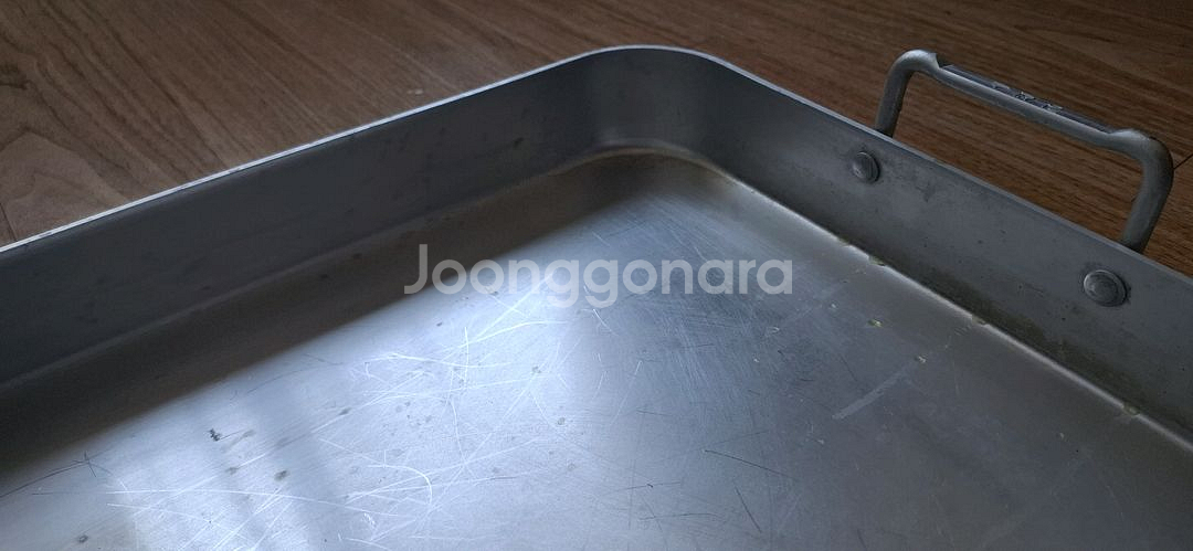 대형 스테인리스 트레이 캠핑용불판 사각볶음판--1