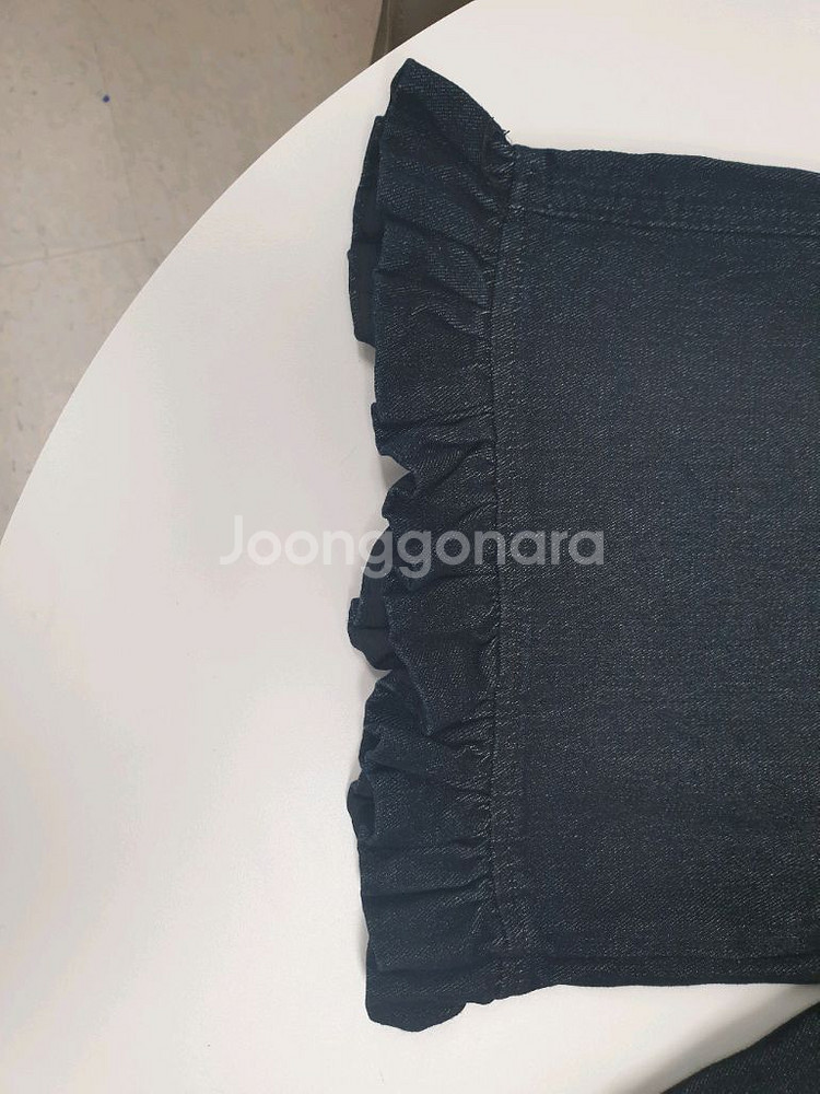 디자인 데님 프릴 플레어 빈티지 빅사이즈 여름 심플한--1