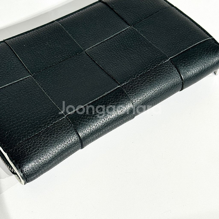 보테가 베네타 신형 인트레치아토 투톤 지퍼돌이 장지갑--2