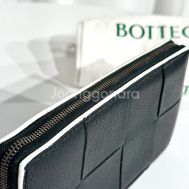 보테가 베네타 신형 인트레치아토 투톤 지퍼돌이 장지갑--5