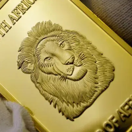 새 1온즈 사자 패턴 금 플레이트 컬렉션 골드바 기념--1