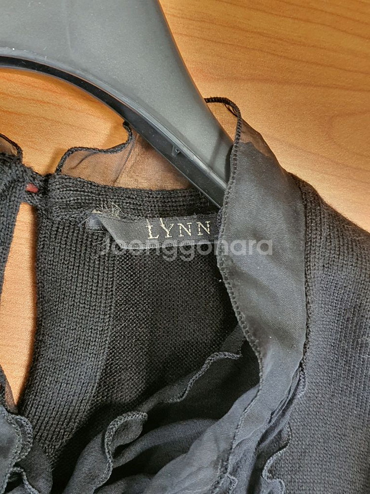 LYNN 린 여성 숏슬리브 울과 실크소재 롱원피스--2