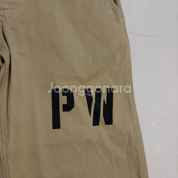 정품 아웃스탠딩 치노팬츠 PW 트라우저 베이지 면바지--3