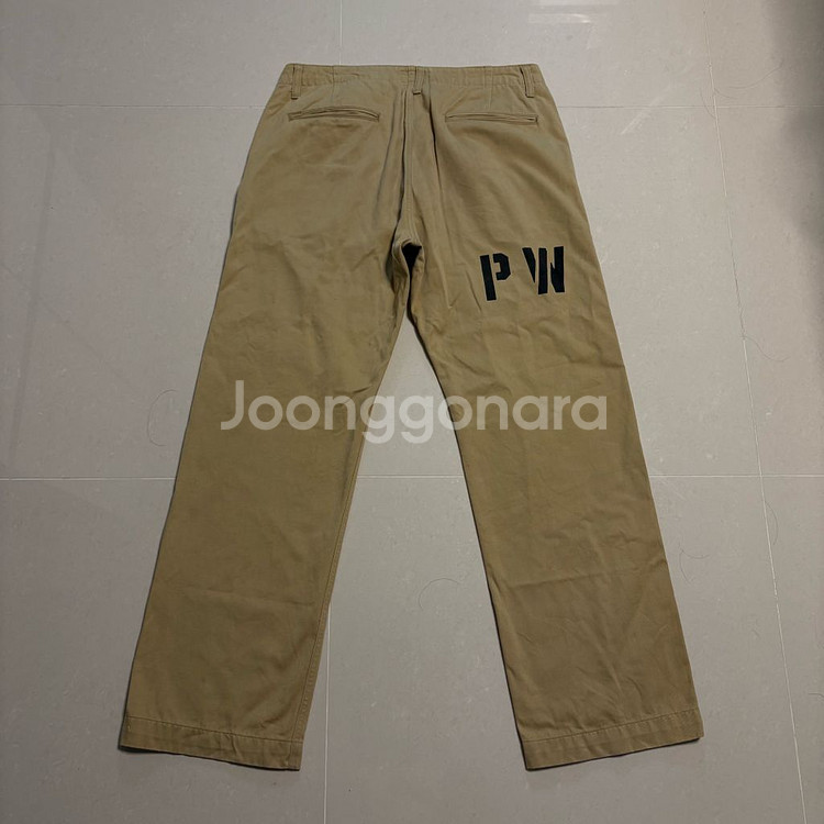 정품 아웃스탠딩 치노팬츠 PW 트라우저 베이지 면바지--5
