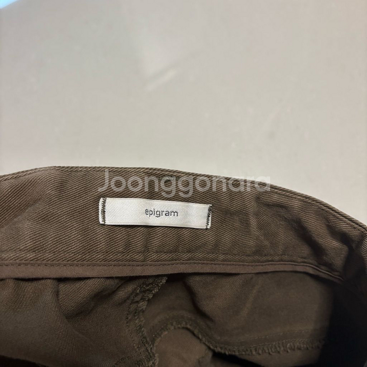 정품 에피그램 브라운 코튼 치노팬츠 면바지 32인치--6