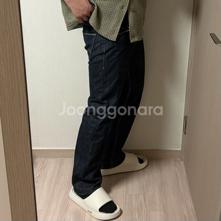 정품 리바이스 523 스트레이트 생지 스티치 데님팬츠--1