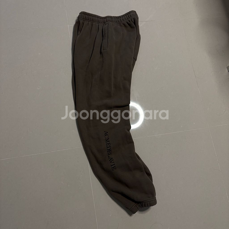정품 아크메드라비 스펠아웃 브라운 코튼 조거 스웻팬츠--4