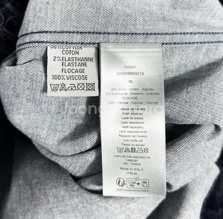 [50]디올 오블리크 코튼 벨벳 셔츠 데님자켓--3