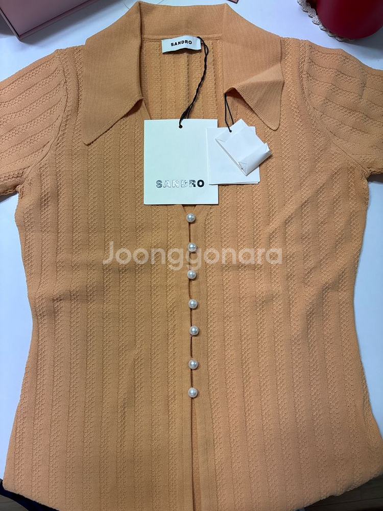 sandro산드로 반팔니티 상의--2