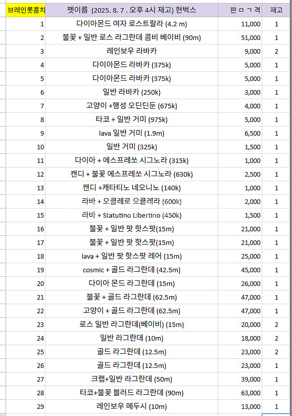 브레인롯훔치기 펫 팝니다.--1