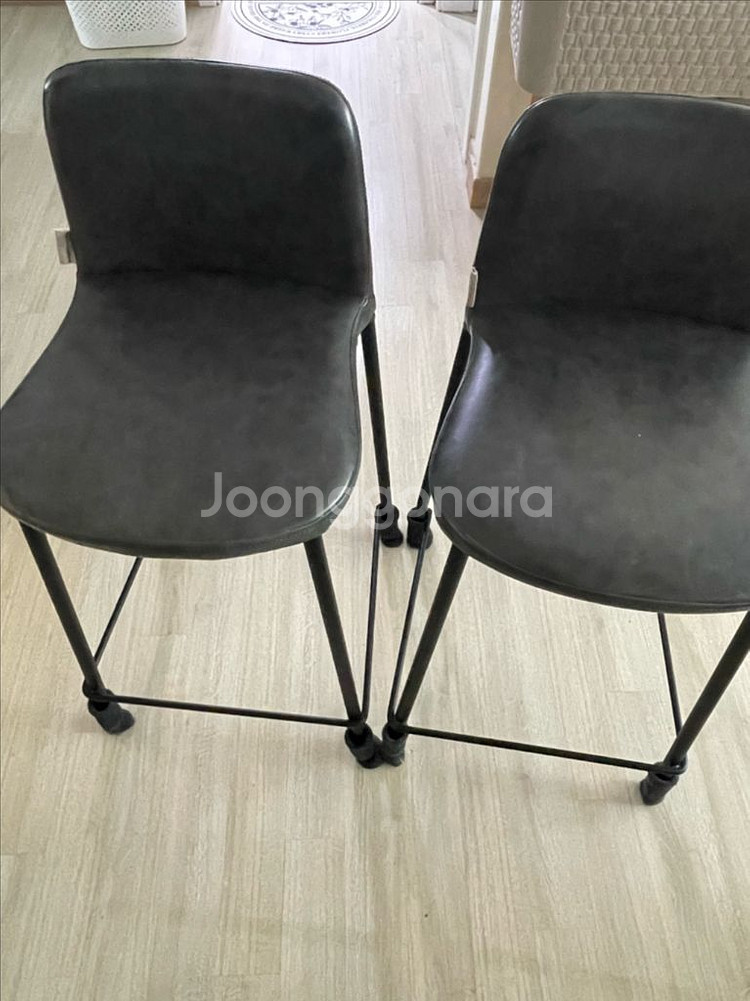 한샘 허드 바체어 2개 일괄 바의자--1