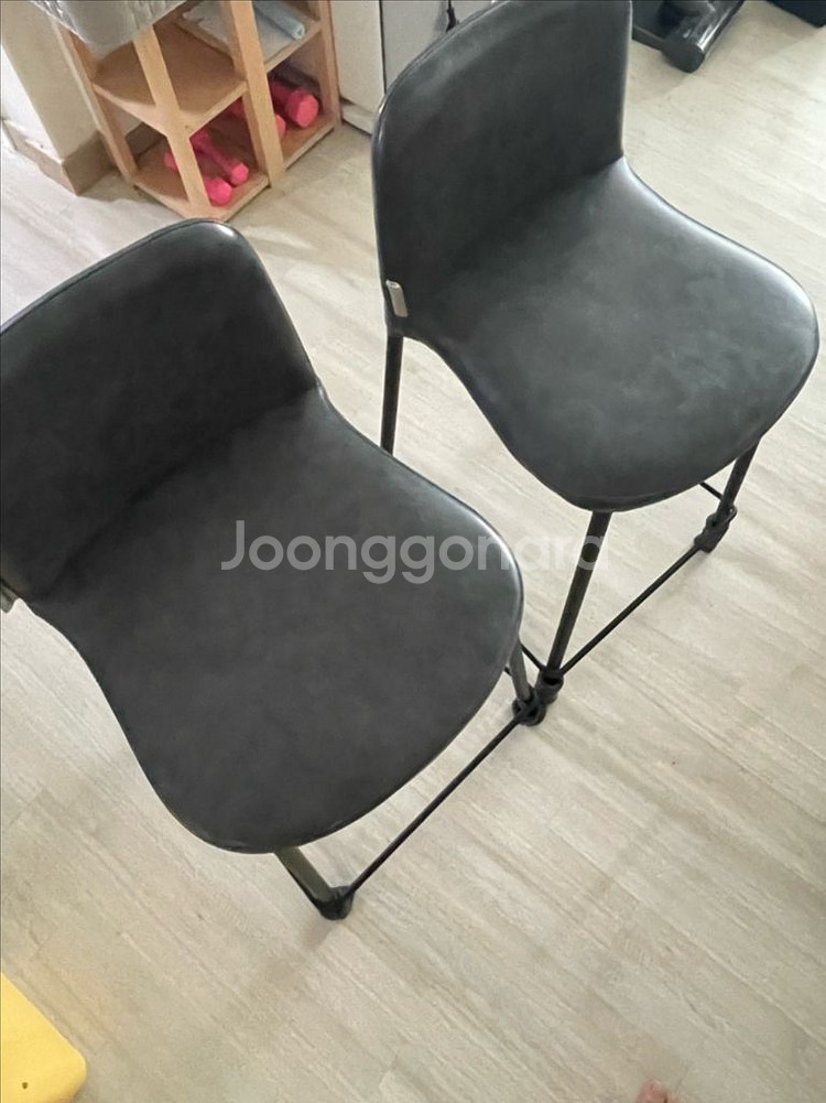 한샘 허드 바체어 2개 일괄 바의자--0
