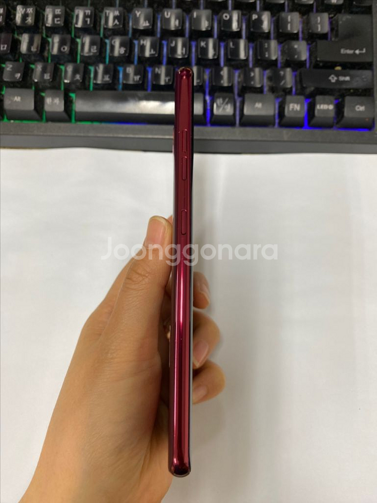 LG V40 레드 외관깔끔 128G 무잔상--4