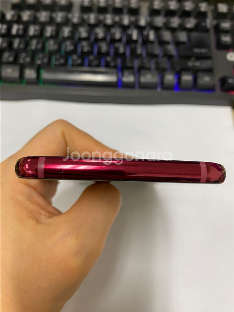 LG V40 레드 외관깔끔 128G 무잔상--3