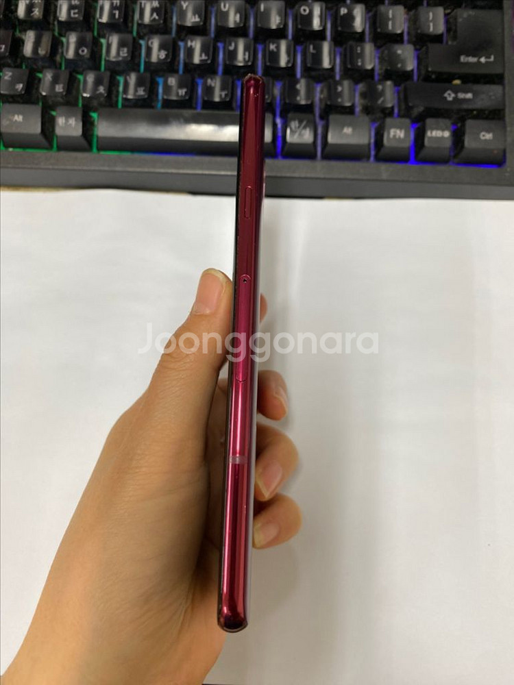 LG V40 레드 외관깔끔 128G 무잔상--6