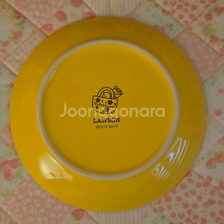 (미사용) 리락쿠마 키이로이토리 그릇 접시--1