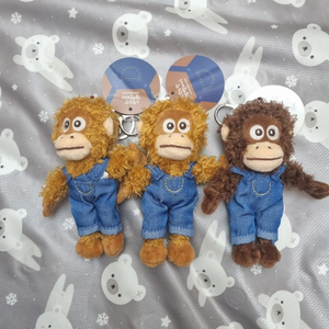 오랑이 멜빵바지 오랑우탄 가방고리 인형 키링 13cm