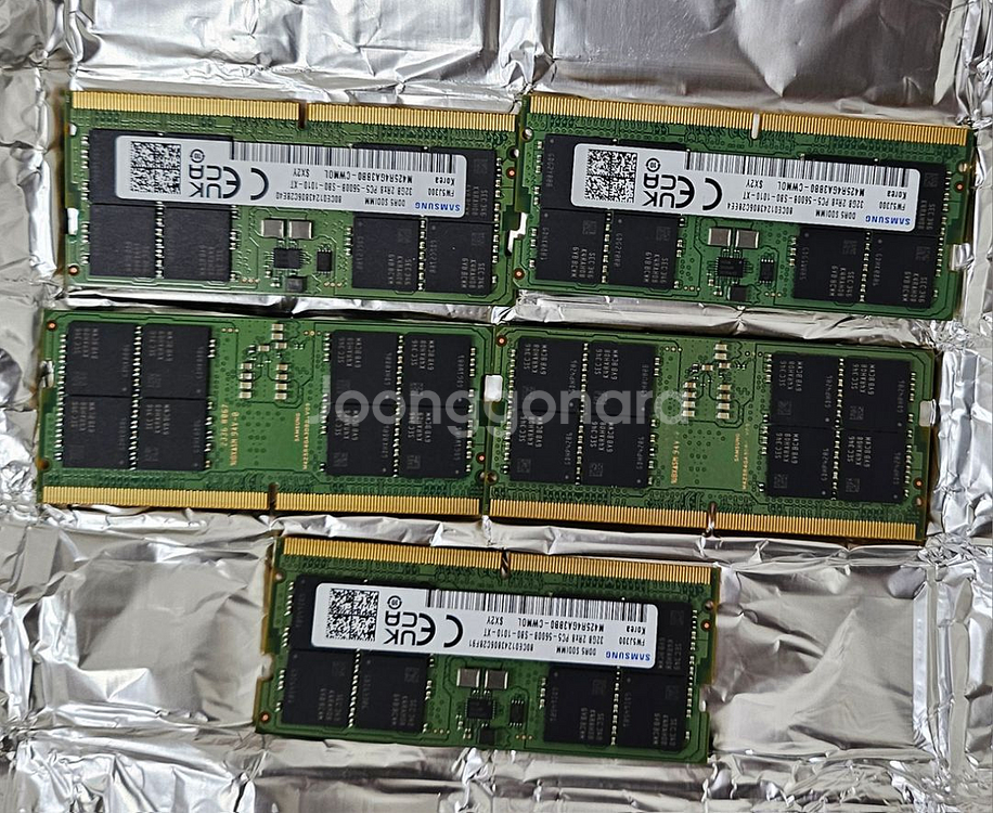 삼성 노트북용 램 pc5-5600b 32gb 미사용--0