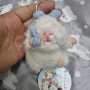 모루못토상 뽀드득세안 화이트 8cm 키링 인형 가방고리