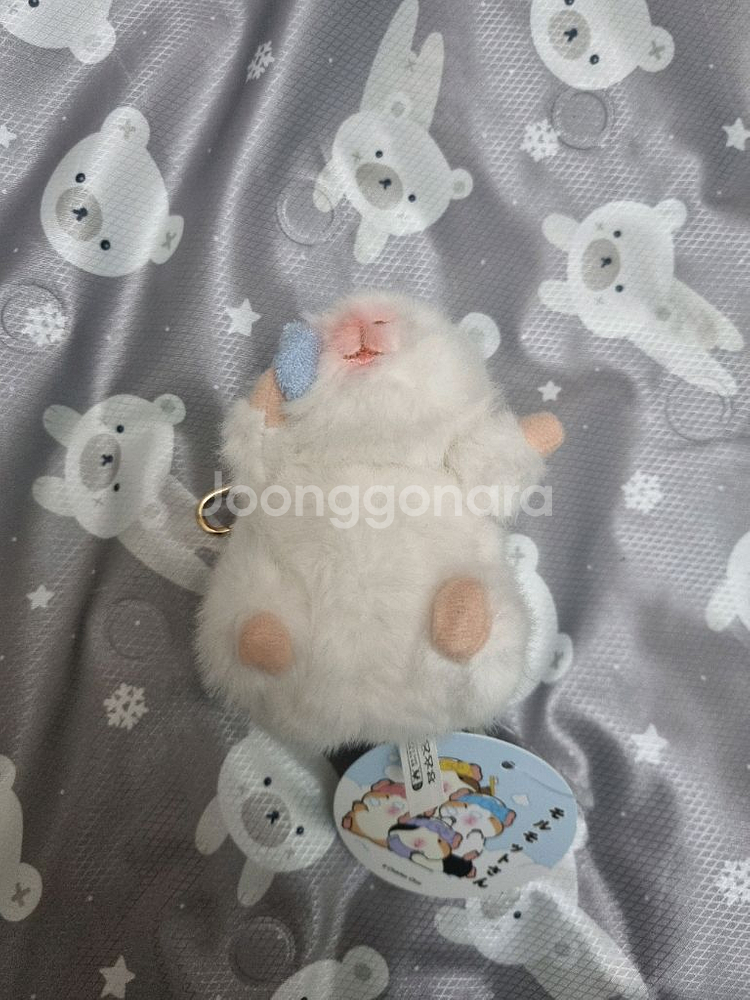 모루못토상 뽀드득세안 화이트 8cm 키링 인형 가방고리--1