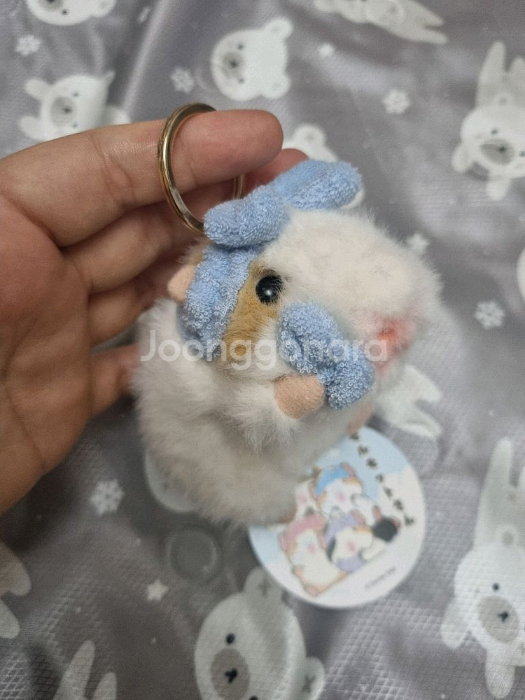 모루못토상 뽀드득세안 화이트 8cm 키링 인형 가방고리--3