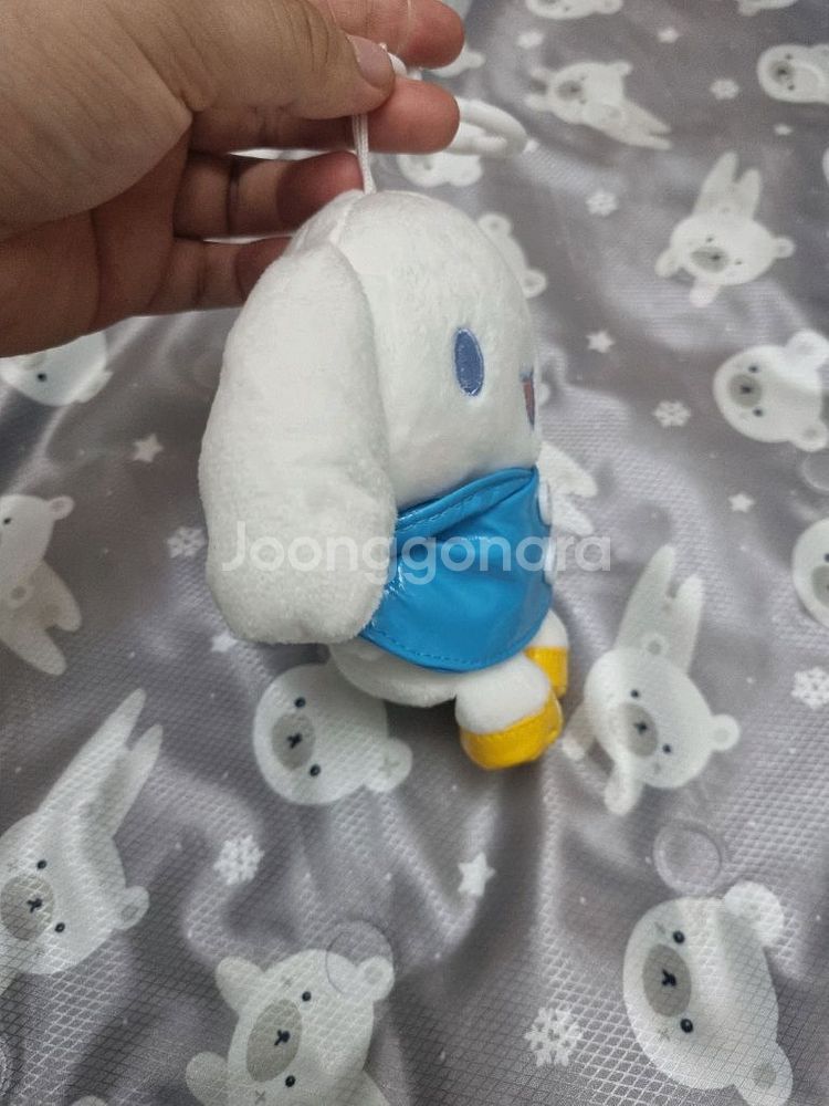 산리오 시나모롤 우비 인형 키링 가방고리 백참--3