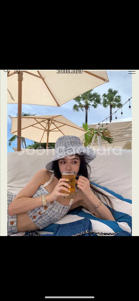 서쿠키 몽슈슈 트위드 나시 뷔스티에xs--2