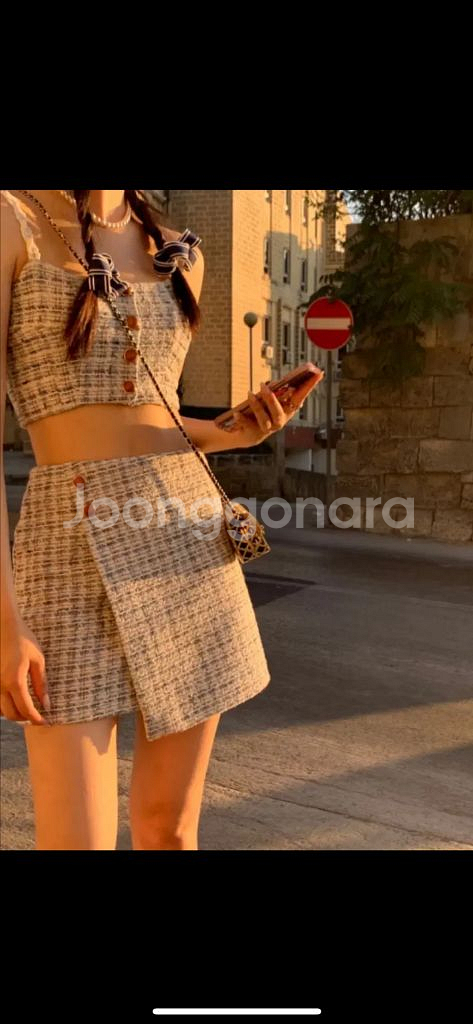 서쿠키 몽슈슈 트위드 나시 뷔스티에xs--1