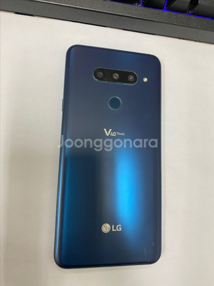 LG V40 블루 128GB 부분파손폰 기능OK--0