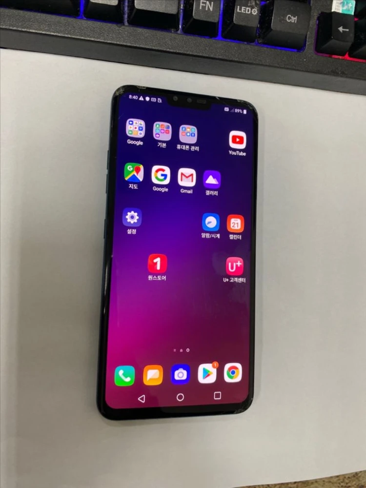 .LG V40 블루 128GB 부분파손폰 기능OK 이미지