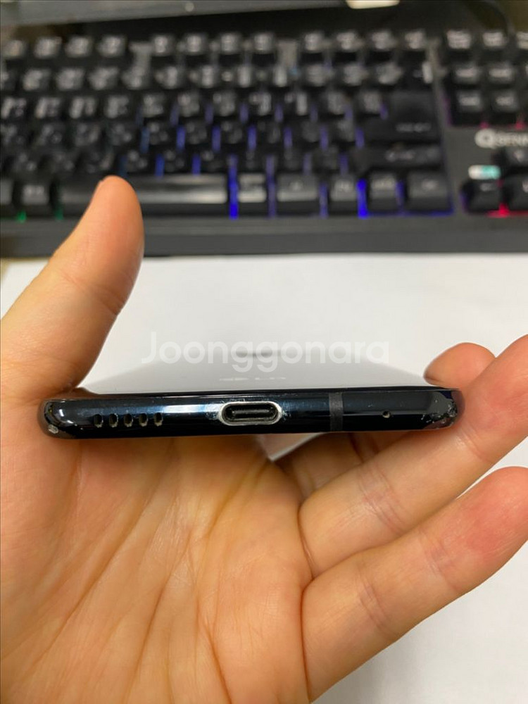 LG V35 블랙 64GB 무잔상 부분파손폰 기능OK--7