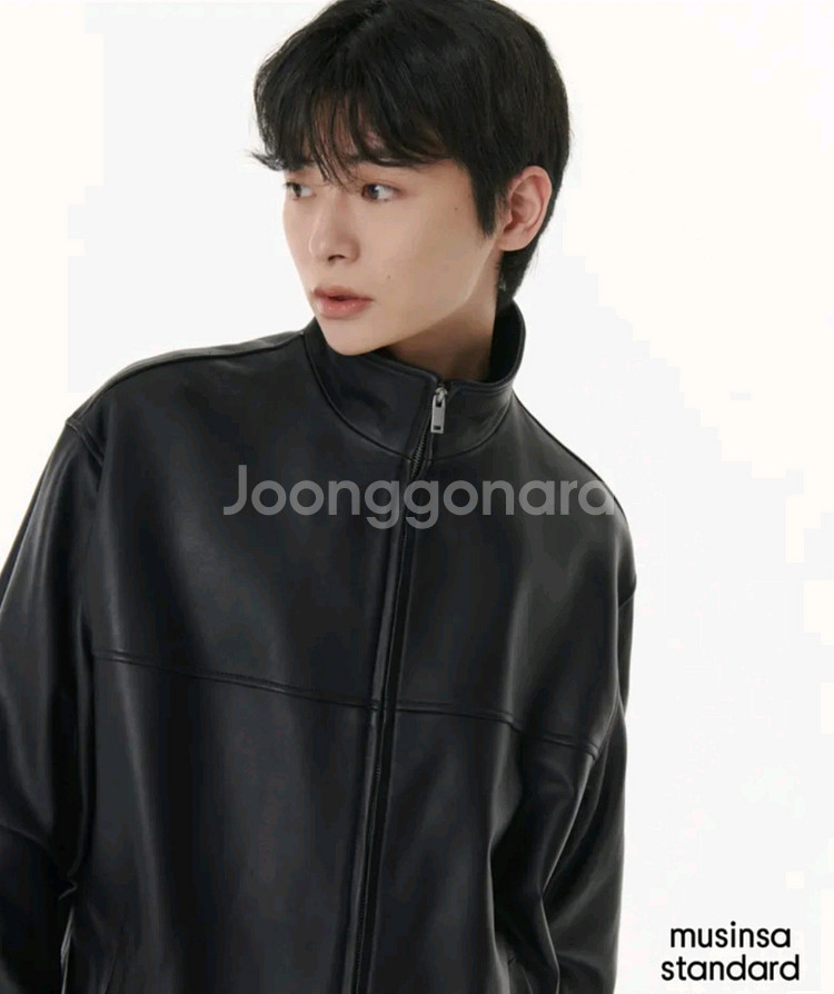 새 상품) 무신사스탠다드 램스킨 오버사이즈 트랙 자켓--0