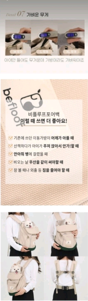 급) 베베폼 강아지 이동 가방 사이즈 L--4