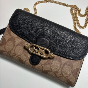 코치 정품 시그니처 엘르 체인 크로스백