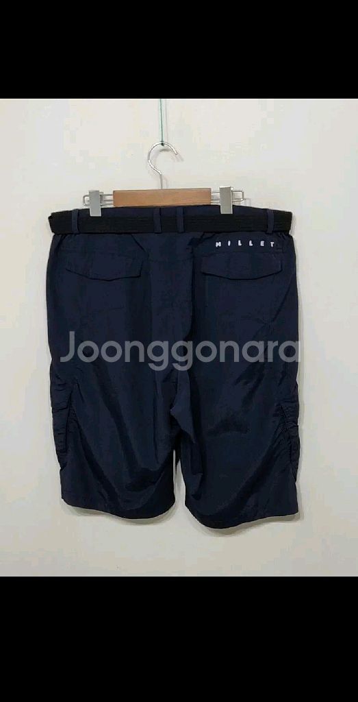 (36) 밀레 카고 반바지 네이비 등산복 하프팬츠 벨트--4