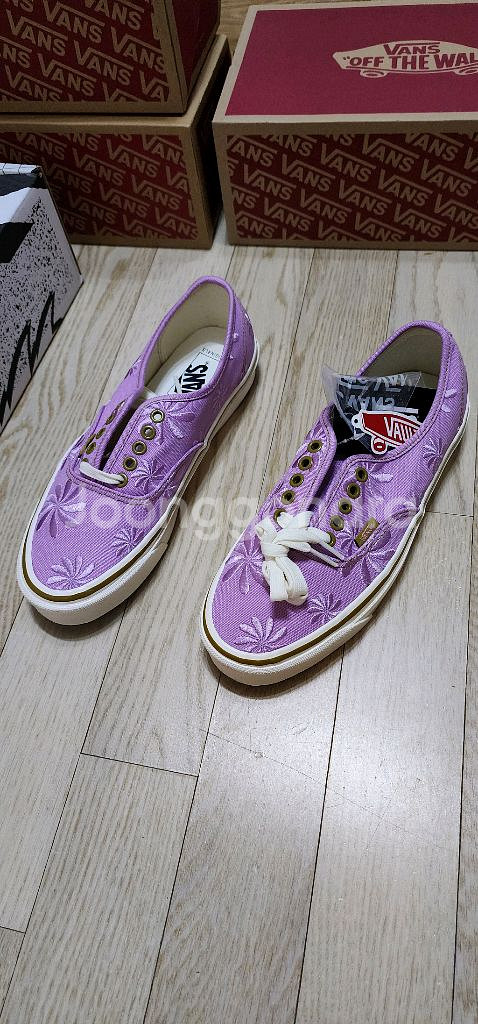 반스 어센틱 플라워 자수 새상품--1