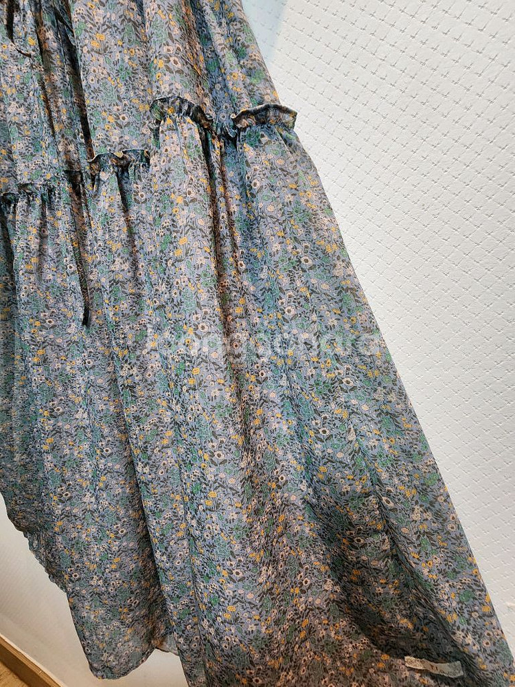 써스데이아일랜드 손뜨개 네크라인 셔링프릴장식 원피스55--6