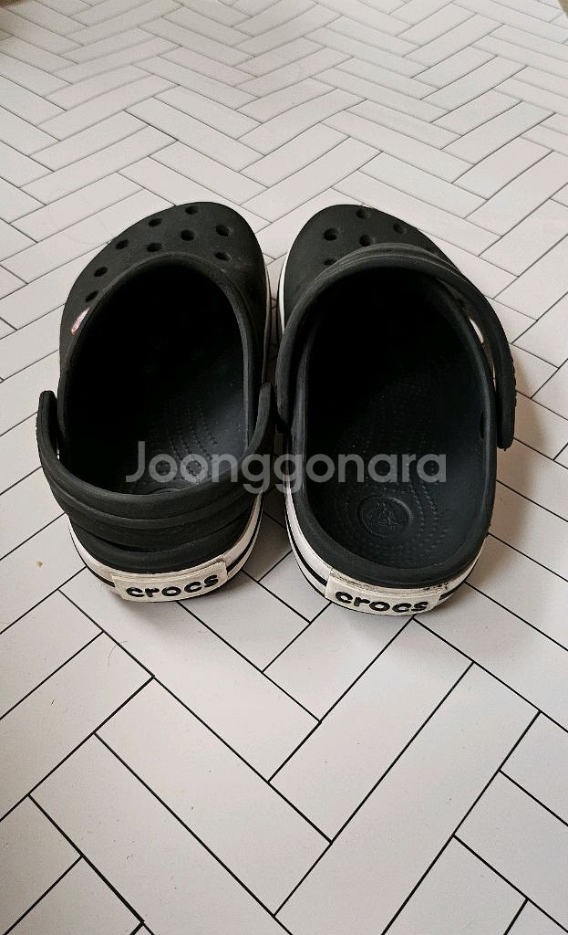 크록스 정품 J1 (약 180mm) 블랙 클로그샌들--4