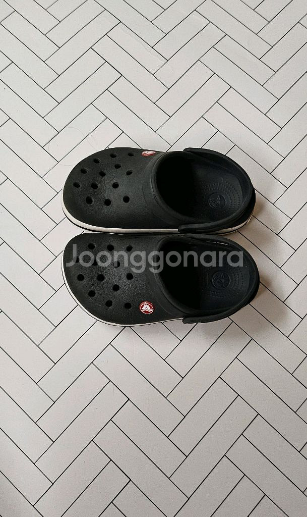 크록스 정품 J1 (약 180mm) 블랙 클로그샌들--3