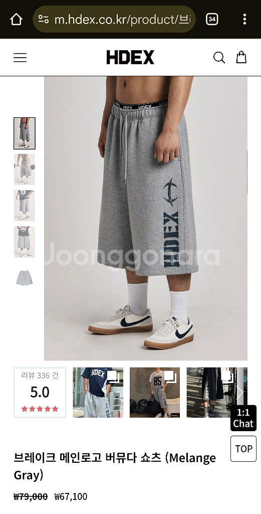 HDEX 브레이크 메인로고 버뮤다 쇼츠 2XL--2
