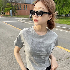 레터링 크롭 반팔
