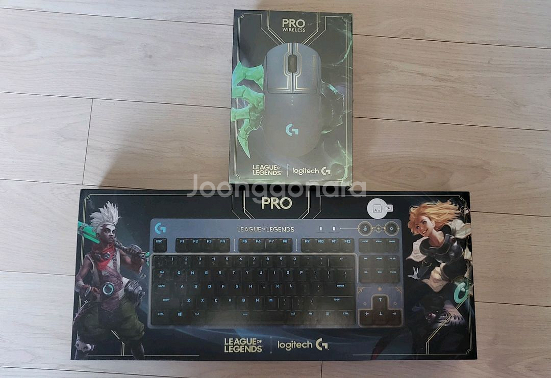 로지텍 G PRO 롤 에디션 키보드+마우스 판매--1