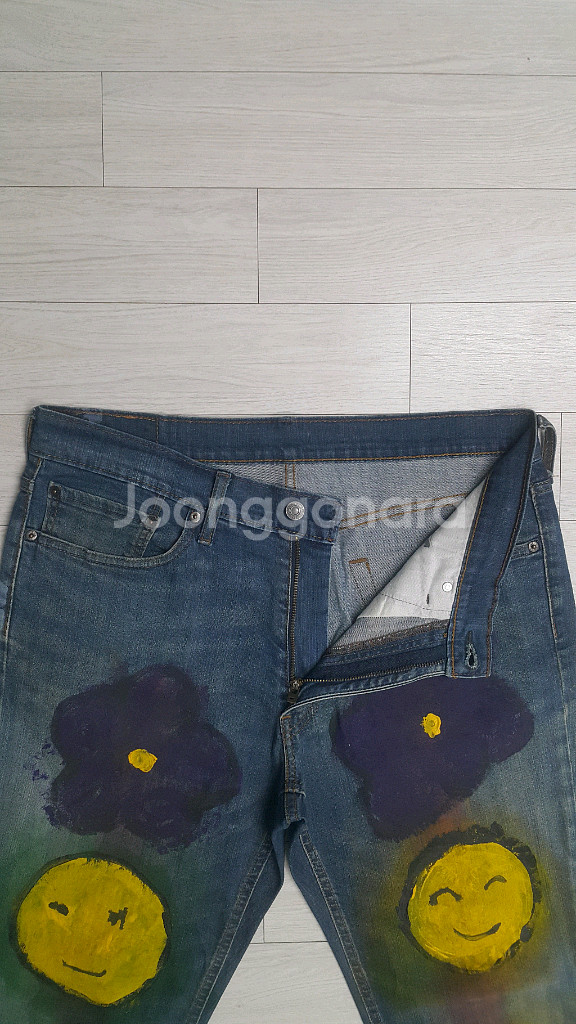 리바이스진541(사방스판) 페인팅대님 34인치 한정판!--3