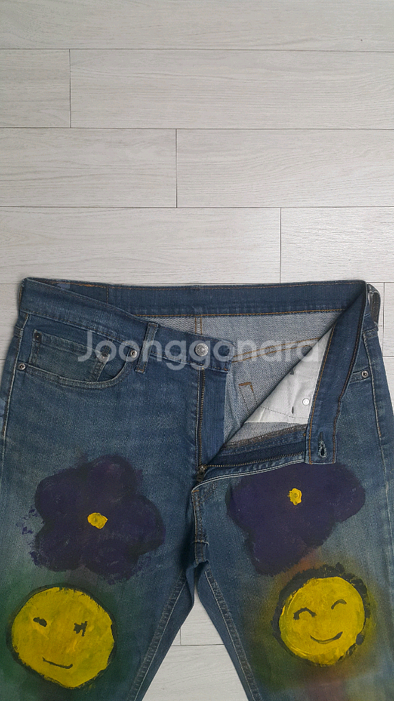리바이스진541(사방스판) 페인팅대님 34인치 한정판!--3