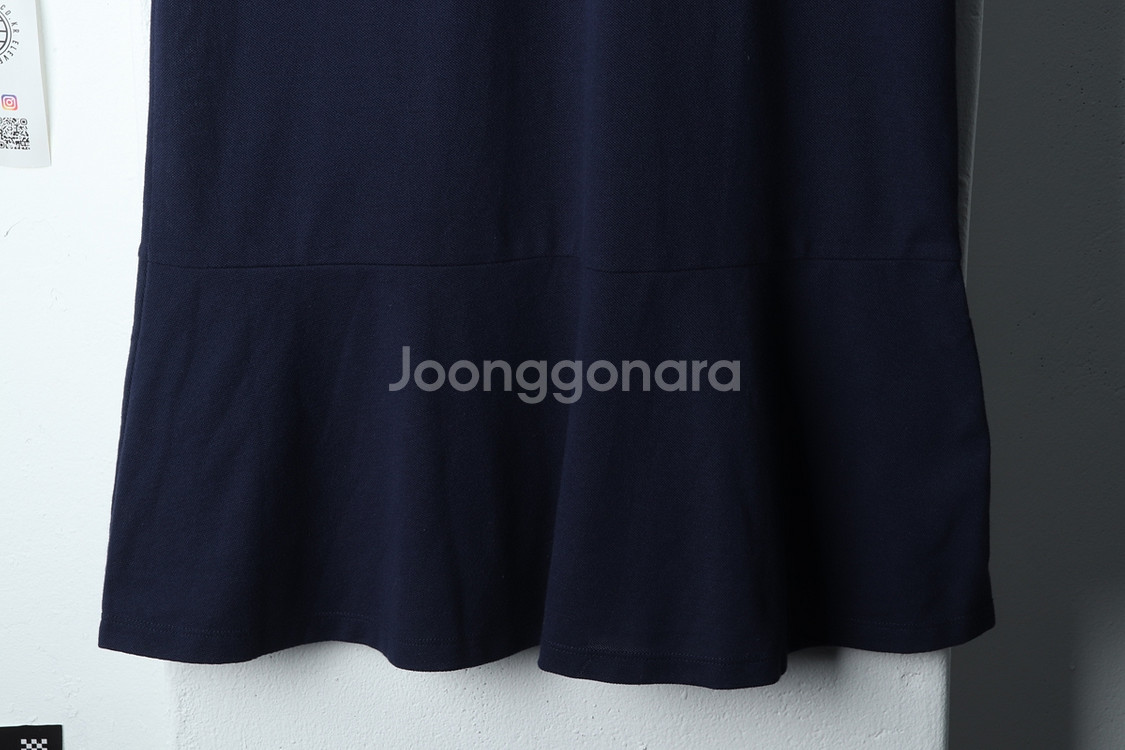 W(XL) 빈폴 드레스 원피스 반팔 브이넥 네이비--3